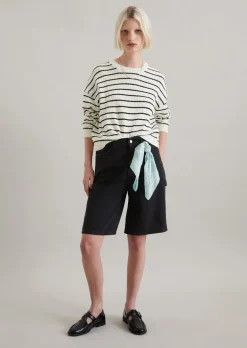 Streifenpullover regular aus Organic-Cotton-Slub-Garn