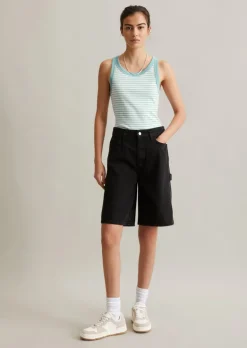 Streifen-Tanktop slim aus Organic Cotton