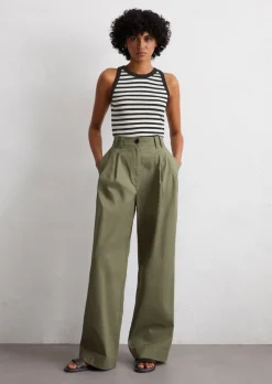 Streifen-Tanktop slim aus Organic-Cotton-Rib-Jersey