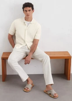 Strick-Bowlinghemd regular mit flauschiger Struktur