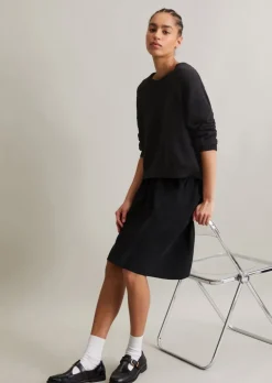 Strickpullover loose aus Cotton-Slub-Garn