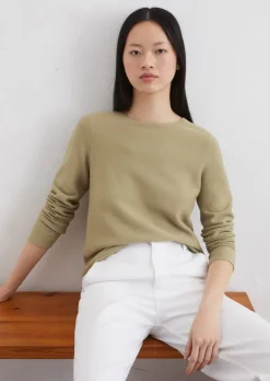 Strickpullover slim aus softem Organic Cotton