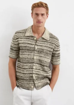 Strick-Shirt regular aus Bio-Baumwoll-Mix