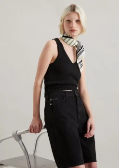 Stricktop loose aus Cotton-Slub-Garn