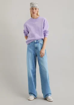 Sweatshirt oversized mit markantem Rückenprint