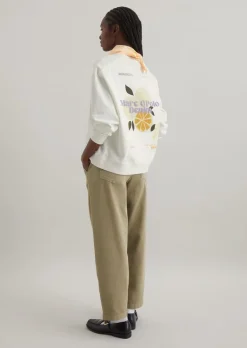 Sweatshirt oversized mit markantem Rückenprint