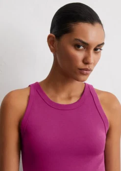 Tanktop slim aus Organic-Cotton-Rib-Jersey