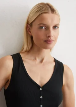 Tanktop slim mit Knopfleiste