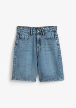 TEENS-BOYS Jeansbermuda aus reiner Bio-Baumwolle