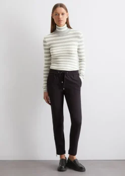 Travelpants wide aus kompaktem Jersey-Twill