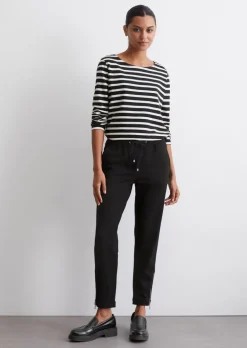 Travelpants wide aus kompaktem Jersey-Twill