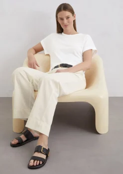 T-Shirt loose aus Slub-Jersey