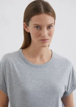 T-Shirt loose aus Slub-Jersey