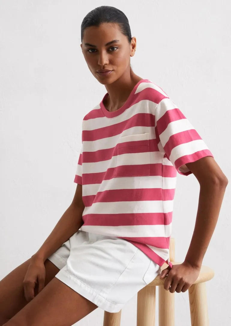 T-Shirt loose aus softem Single Jersey