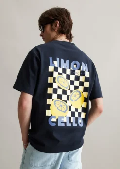 T-Shirt oversized mit Print auf Vorder- und Rückseite