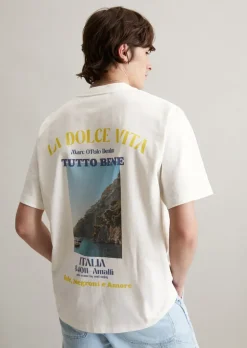 T-Shirt oversized mit Print auf Vorder- und Rückseite