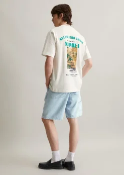 T-Shirt oversized mit Print auf Vorder- und Rückseite