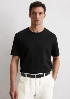 T-Shirt regular aus Leinen mit Bio-Baumwolle