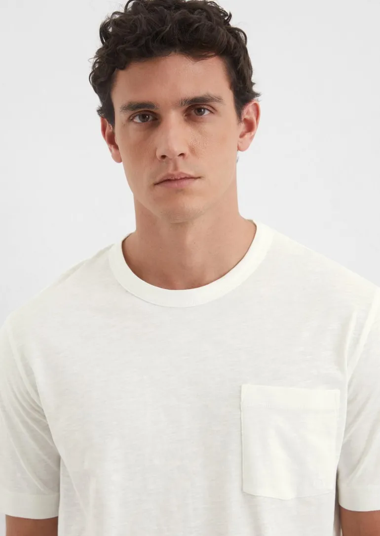 T-Shirt regular aus softem Slub-Jersey