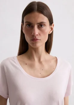 T-Shirt regular aus Viskose-Organic-Cotton-Mix