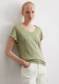 T-Shirt regular aus Viskose-Organic-Cotton-Mix