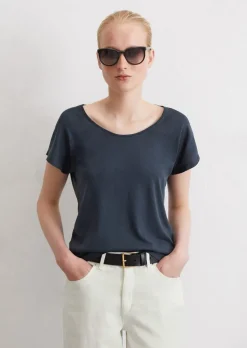 T-Shirt regular aus Viskose-Organic-Cotton-Mix