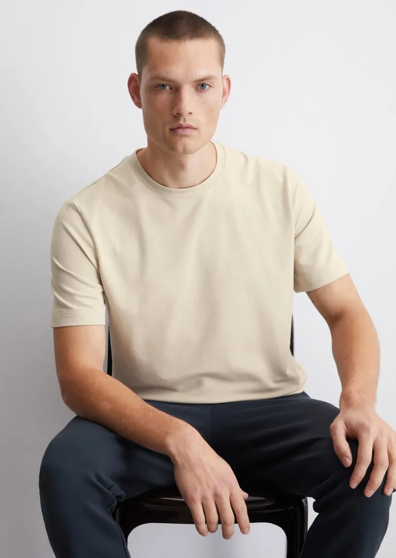 T-Shirt regular aus weichem Bio-Baumwoll-Viskose-Mix