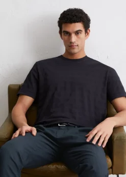 T-Shirt regular mit Streifen-Struktur