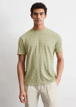 T-Shirt regular mit Streifen-Struktur