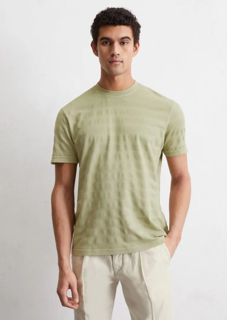 T-Shirt regular mit Streifen-Struktur