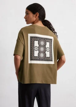 T-Shirt relaxed aus leichtem Single Jersey