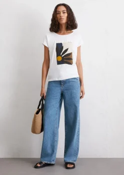 T-Shirt relaxed aus leichtem Single Jersey