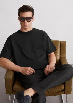 T-Shirt relaxed aus schwerem Bio-Baumwoll-Jersey