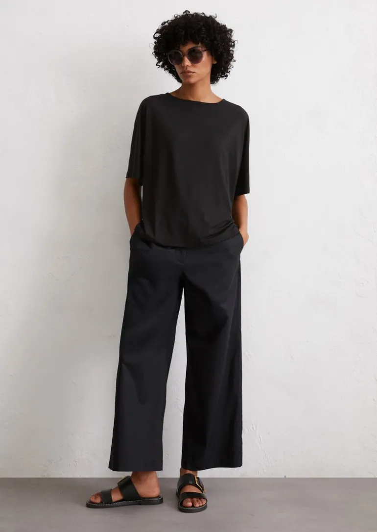 T-Shirt relaxed aus Viskose-Stretch-Jersey