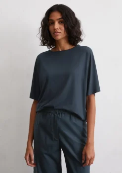 T-Shirt relaxed aus Viskose-Stretch-Jersey