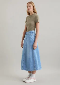 T-Shirt slim aus Rippjersey