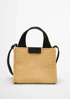 Umhängetasche small in Raffia-Bast-Optik