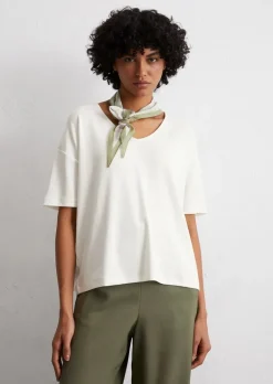 V-Neck-T-Shirt loose mit TENCEL™ Lyocell