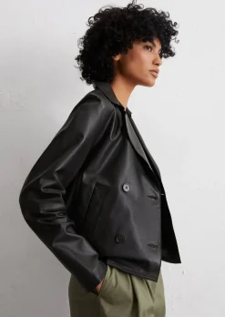 Weiche Caban-Lederjacke regular aus edlem Lammleder