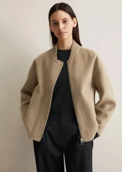 Wollblouson relaxed aus recyceltem Wolle-Mix