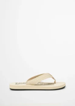 Zehentrenner-Beach-Sandale mit gewebtem Riemen