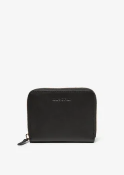 Zipper-Geldbörse aus hochwertigem Rindleder