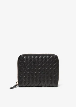 Zipper-Geldbörse mit Flechtstruktur