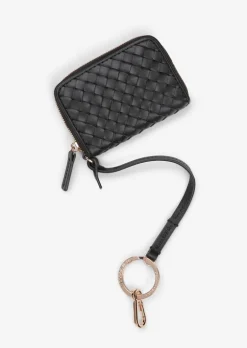 Zipper-Geldbörse small mit Flechtstruktur